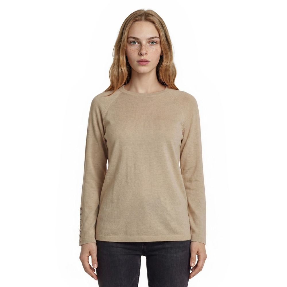 NEW J.McLaughlin Jamey Sweater Women's Size Medium Oatmeal Raglan Crew Neck